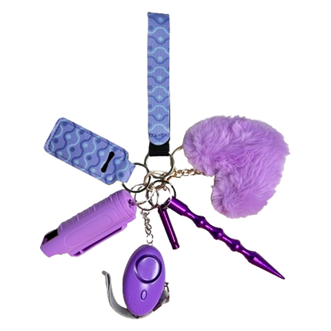 Purple Swirl Self Defense Keychain