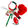 Santa Beaded Self Defense Keychain