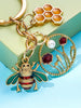 Bee Honeycomb Charm Keychain