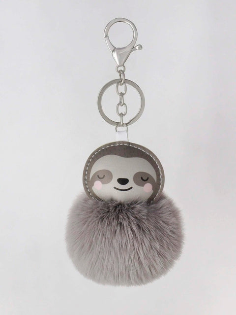 Sloth Pom Pom Keychain - Defense Queens