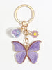 Purple Butterfly Charm Keychain - Defense Queens