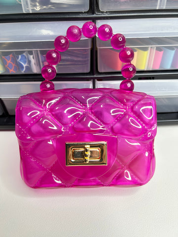 Pink Mini Jelly Handbag (KEYCHAIN NOT INCLUDED)