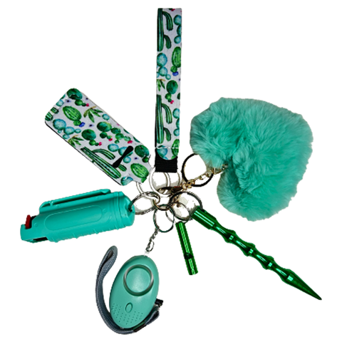 Green Cactus Self Defense Keychain - Defense Queens