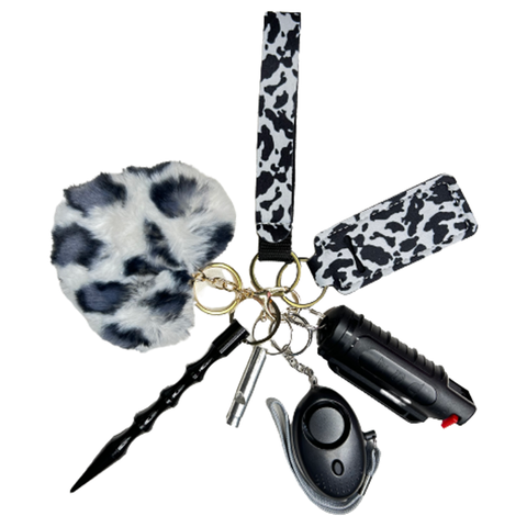 Cow Print Self Defense Keychain - Defense Queens