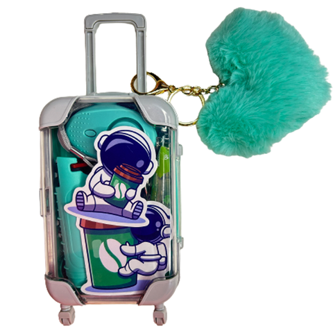 Green Astronaut Self Defense Suitcase - Defense Queens