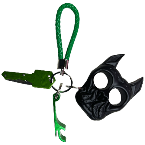 Green Men's Self Defense Keychain - Defense Queens