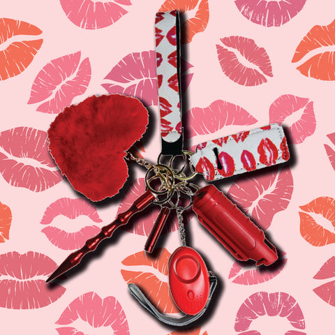 Lipstick Kisses Self Defense Keychain - Defense Queens