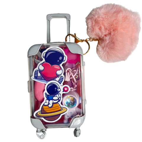 Pink Astronaut Kids Safety Suitcase - Defense Queens