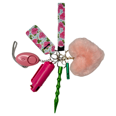 Pink Roses Self Defense Keychain - Defense Queens