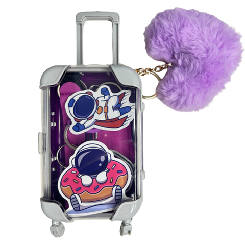 Purple Astronaut Kids Safety Suitcase - Defense Queens