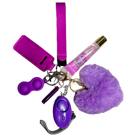 Purple Kids Safety Keychain - Defense Queens