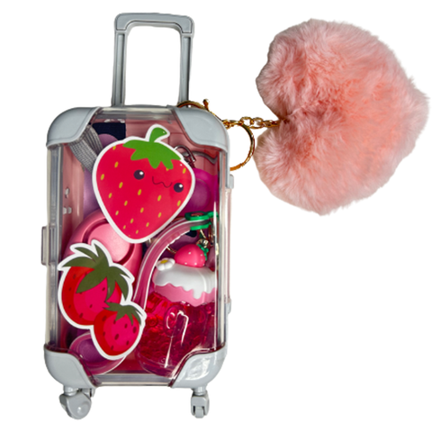 Strawberry Liquid Mug Kids Safety Suitcase - Defense Queens